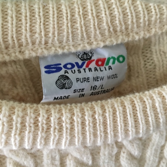 vintage sovrano australia cable knit ugly christmas sweater - Picture 3 of 5